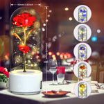 LED glass cloche with Immortal Rose and Bluetooth speaker